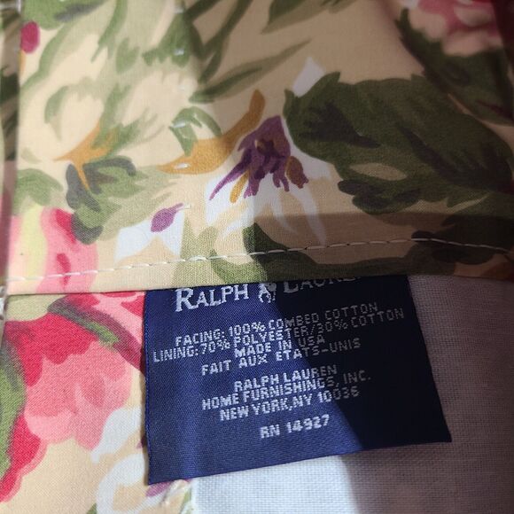 Vintage new Ralph Lauren Constance Valence cream Roses Cotton-Lined - Picture 5 of 6